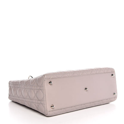 Christian Dior Lambskin Cannage Large Lady Dior Light Grey 5 of 8