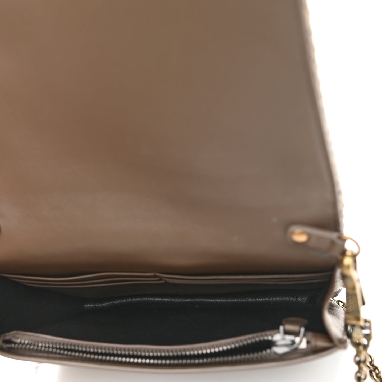 Velvet Ayers Intrecciato Butterfly Chain Wallet Mist