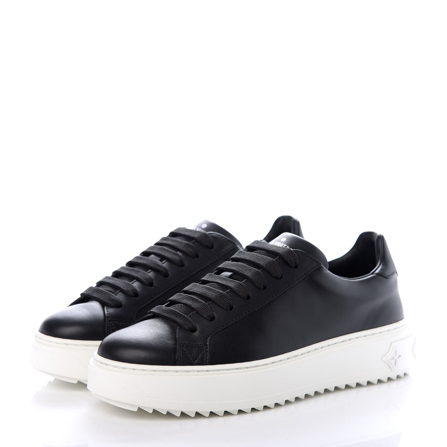 Calfskin Time Out Sneakers 35.5 Black