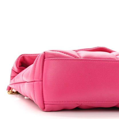 Saint Laurent Lambskin Quilted Toy Loulou Puffer Monogram Chain Satchel Bubblegum 8 of 11