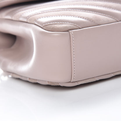 Saint Laurent Calfskin Suede Matelasse Chevron Medium Monogram College Bag Rose Poudre 10 of 13