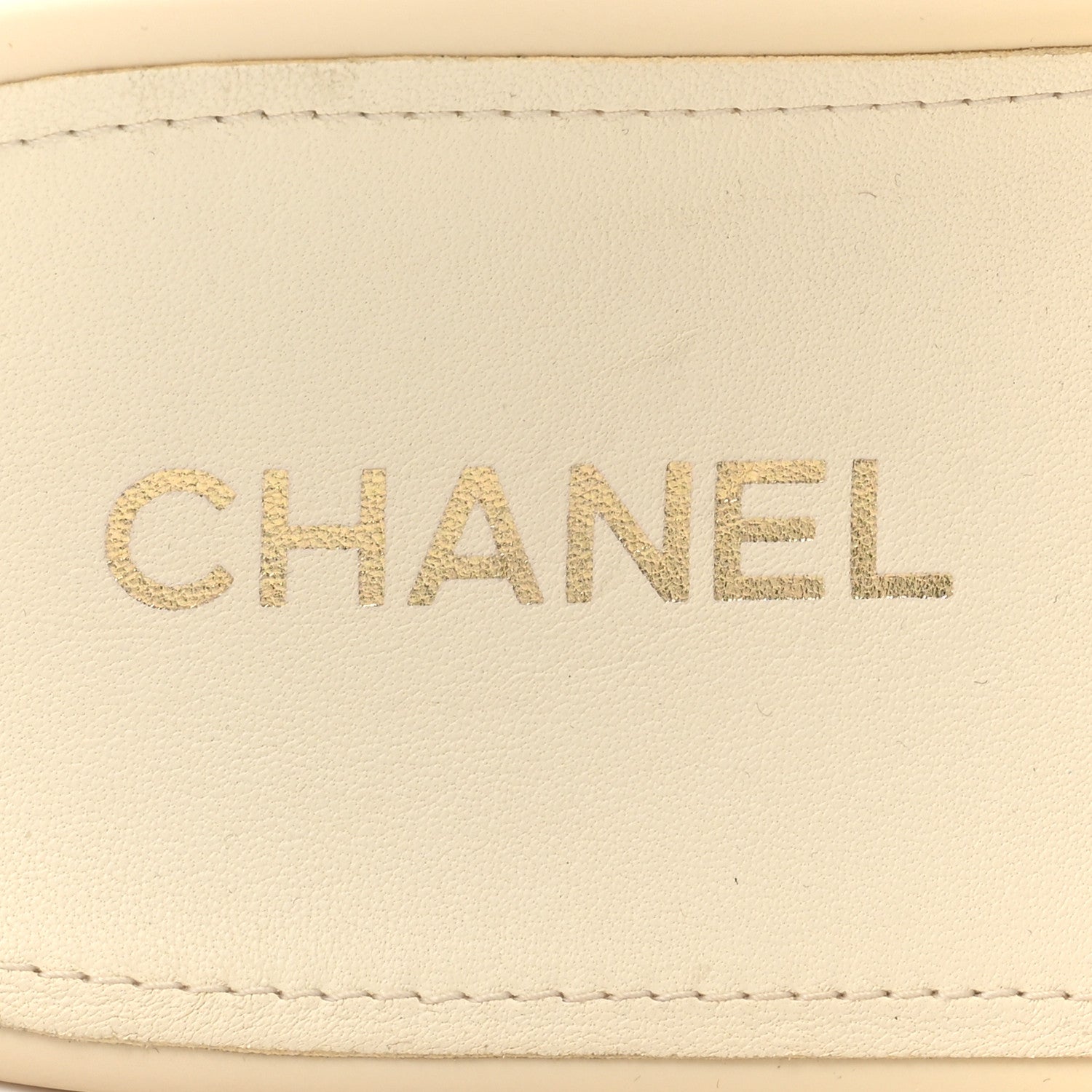 Chanel Lambskin Pearl Beaded Woven Slides 40 Beige 7 of 9