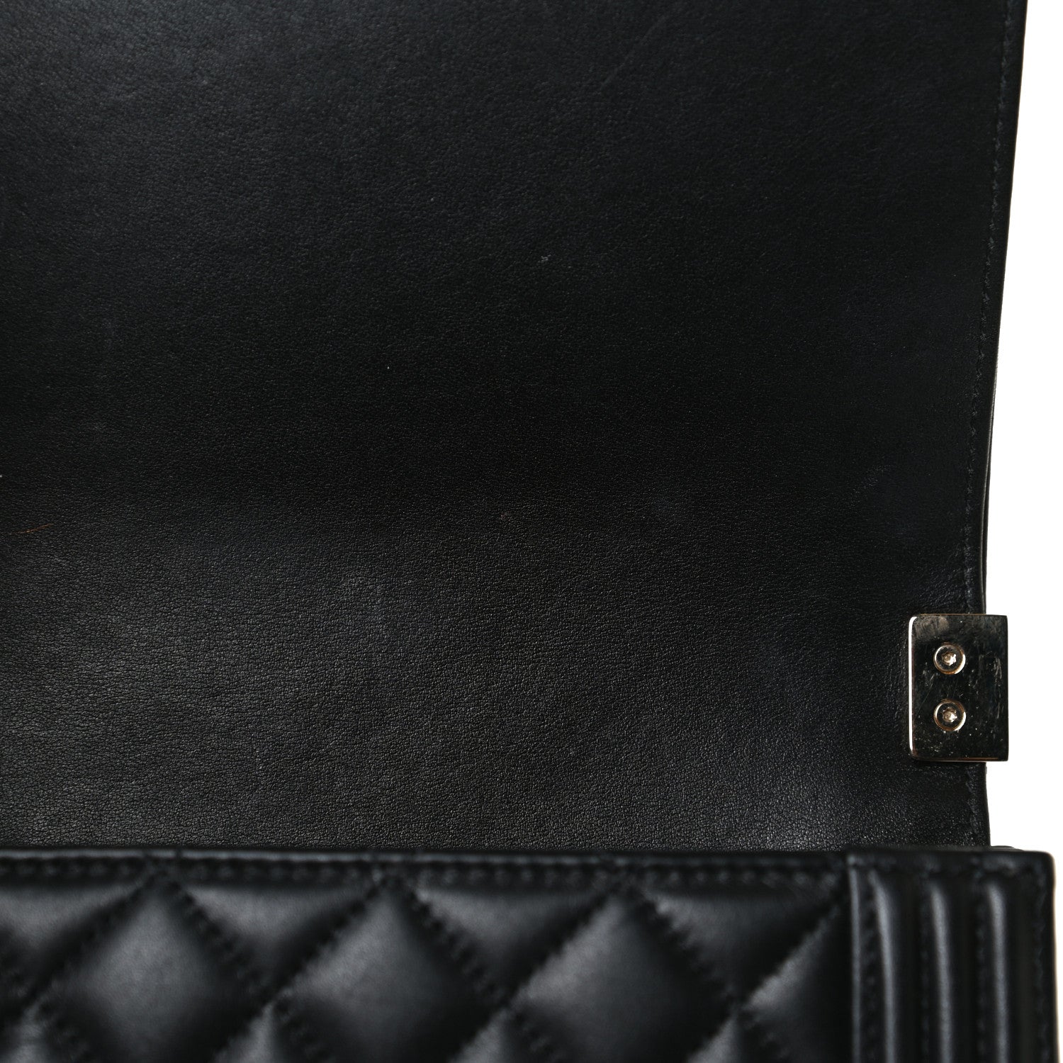 Chanel Calfskin Quilted North South Boy Flap Black 10 of 16