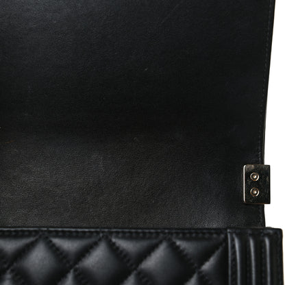 Chanel Calfskin Quilted North South Boy Flap Black 10 of 16