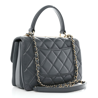 Chanel Lambskin Quilted Small Trendy CC Dual Handle Flap Bag Grey 3 of 13