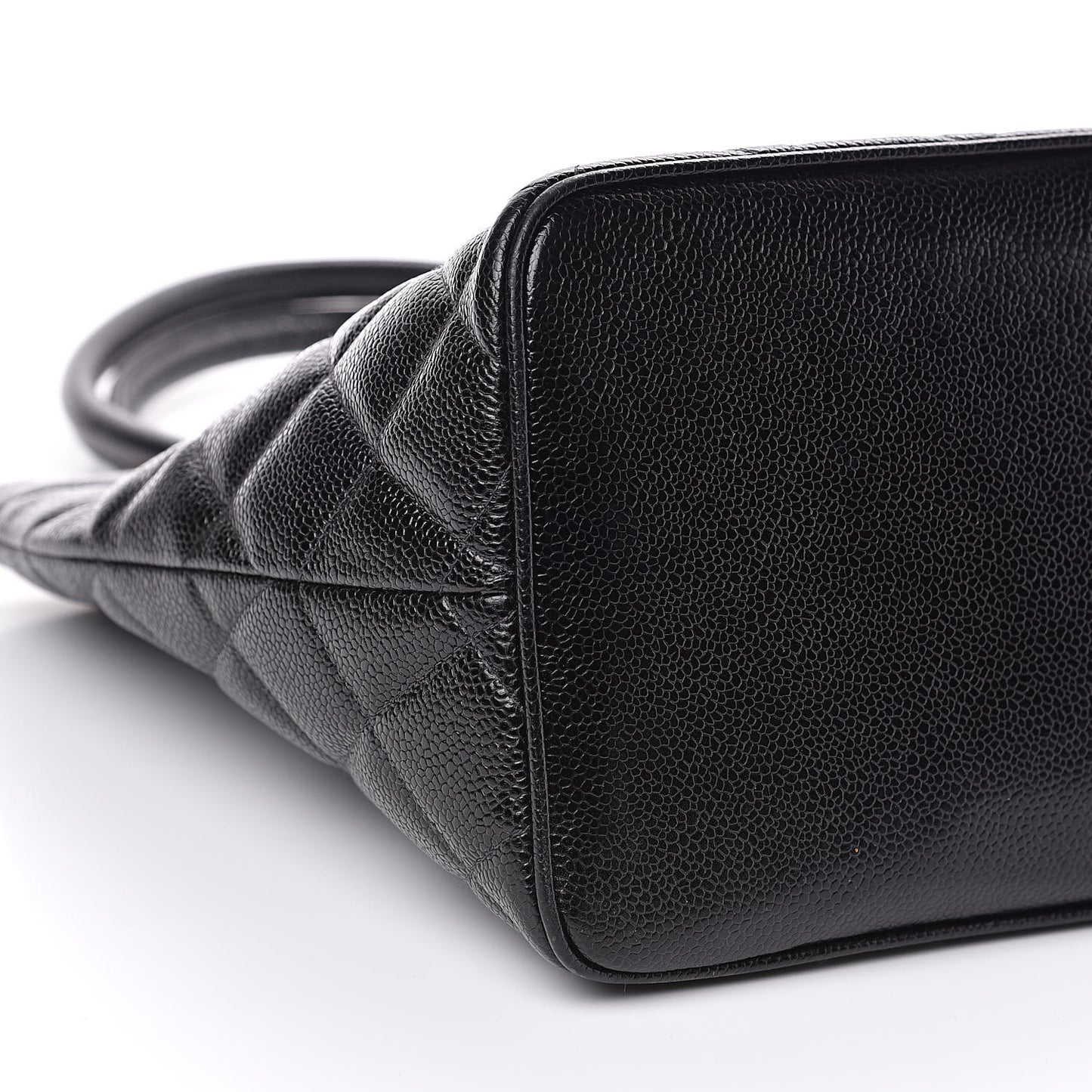 Caviar Quilted Medallion Tote Black