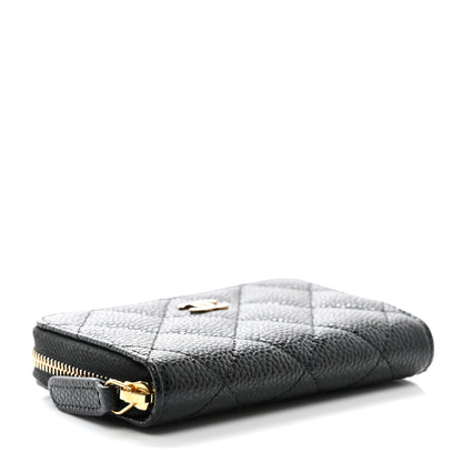 Chanel Caviar Quilted Zip Coin Purse Black 4 of 8