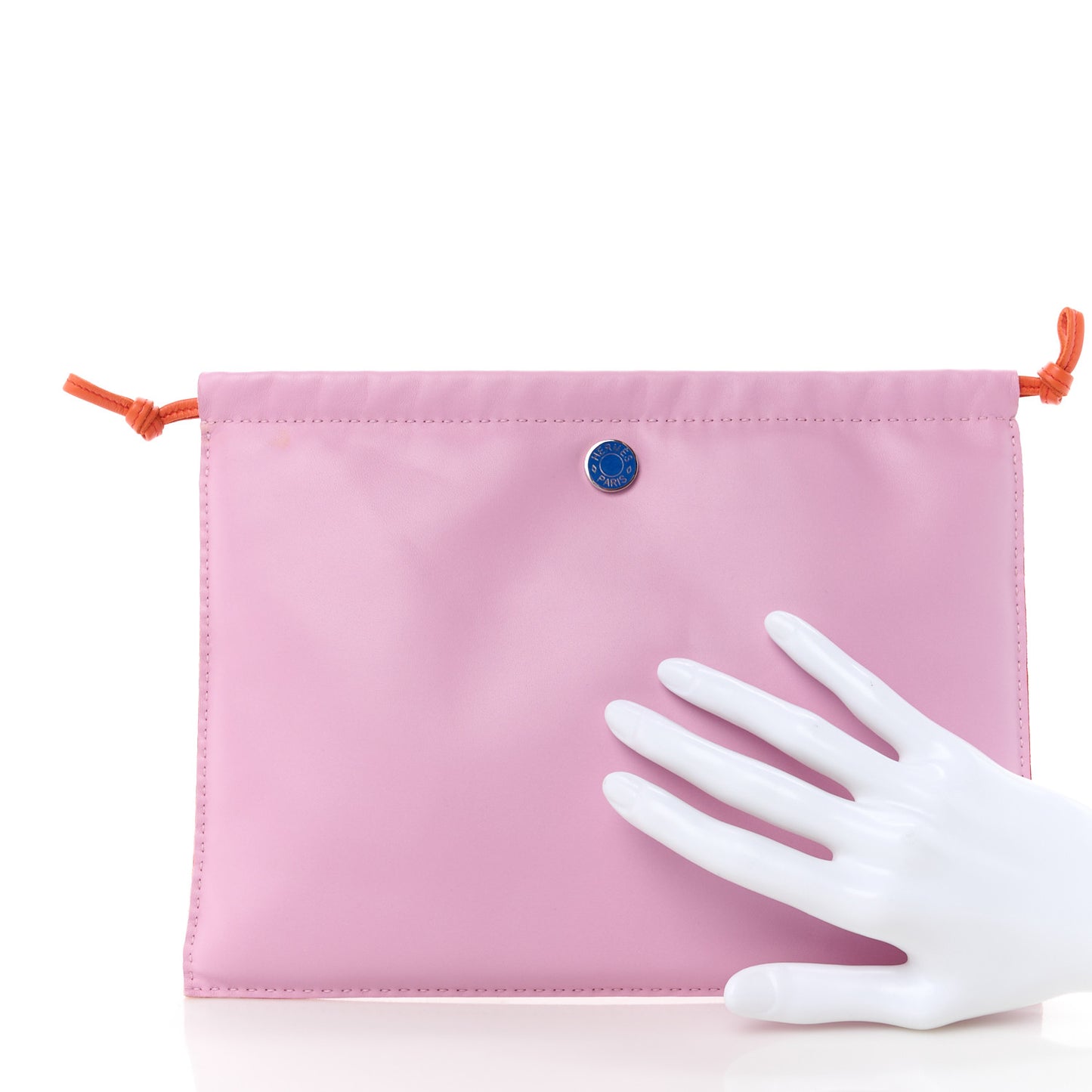 Milo Lambskin Swift Pilo Pouch Mauve Sylvestre Orange Poppy Bleu De France