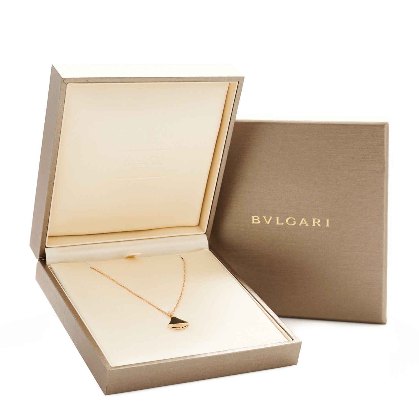 18K Rose Gold Diamond Black Onyx Divas' Dream Pendant Necklace