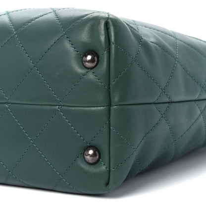 Chanel Calfskin Quilted Large Shopping In Chains Tote Green 12 of 13