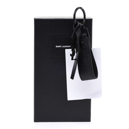 Saint Laurent Calfskin Monogram Key Ring Black 5 of 5