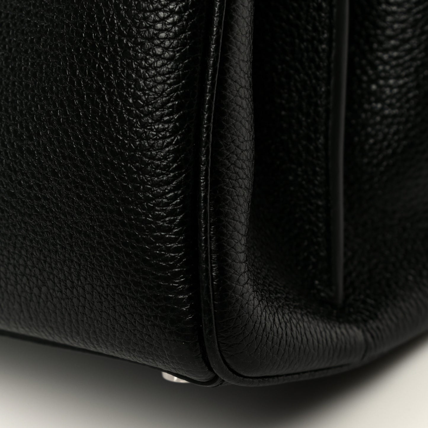 Grainy Calfskin Medium Zumi Top Handle Bag Black
