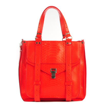 Proenza Schouler Python PS1 Tote Neon Red 1 of 13