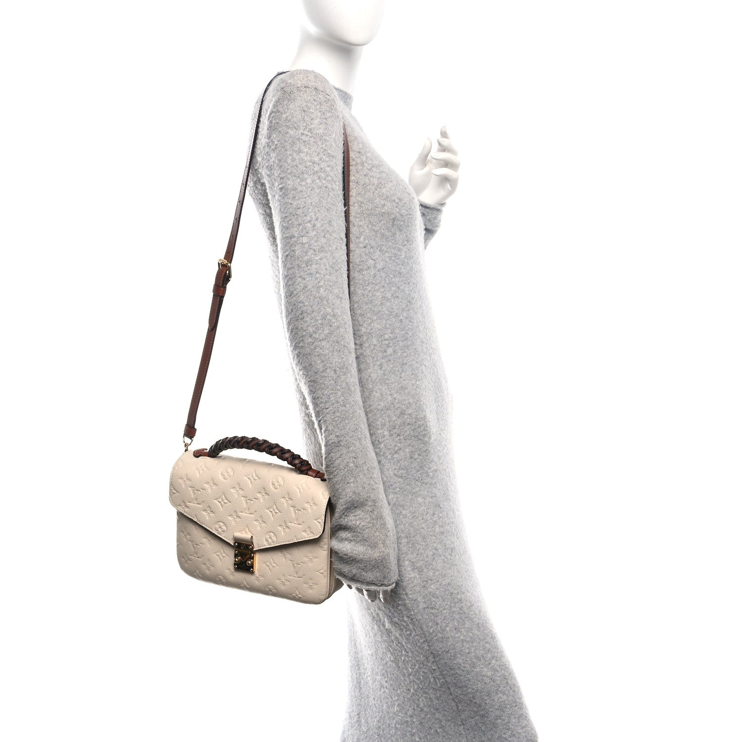 Louis Vuitton Empreinte Braided Pochette Metis Creme Beige Caramel 2 of 11