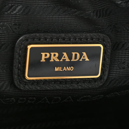 Prada Vitello Daino Medium Double Zip Shoulder Bag Black 8 of 13