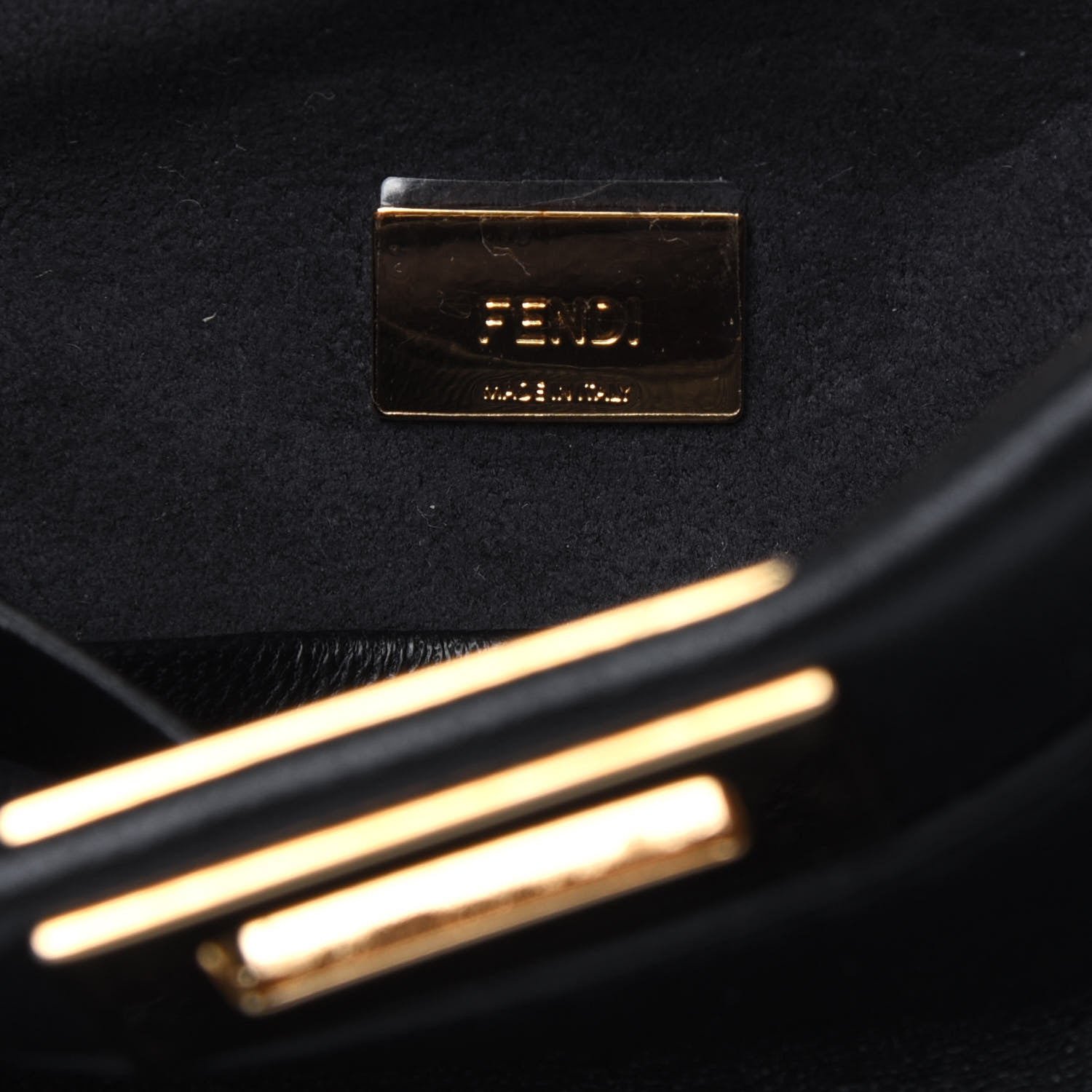 Fendi Nappa Micro Peekaboo Iconic Satchel Black 5 of 12