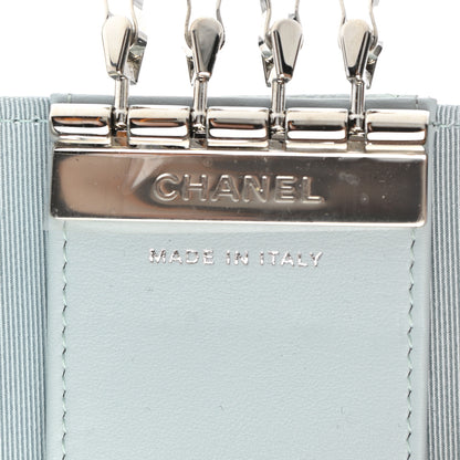 Chanel Caviar Quilted Classic 4 Key Holder Wallet Light Blue 6 of 10