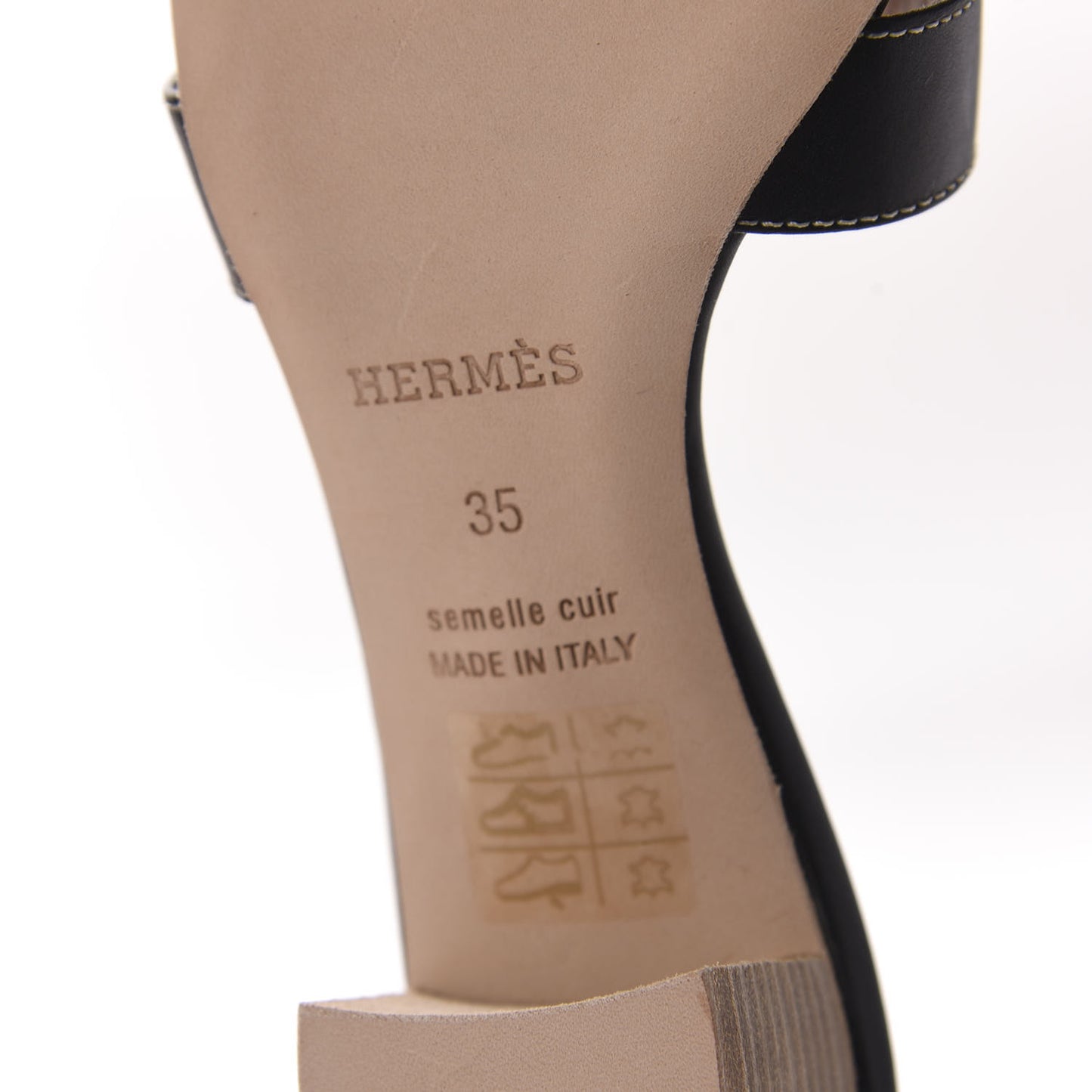 Calfskin Oasis Sandals 35 Black