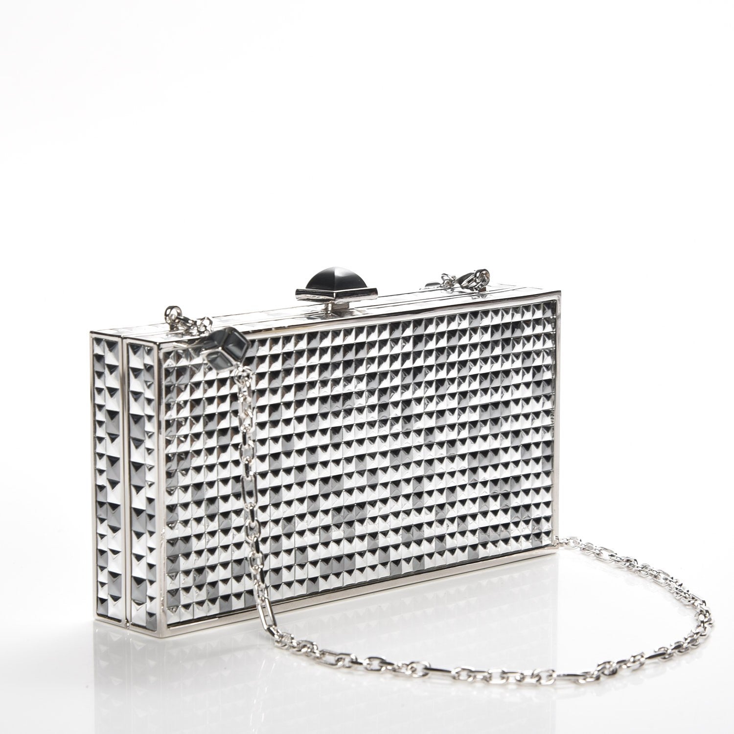 Judith Leiber Glass Clutch Silver 3 of 7