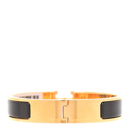 Hermes Enamel Narrow Clic Clac H Bracelet PM Black 3 of 7
