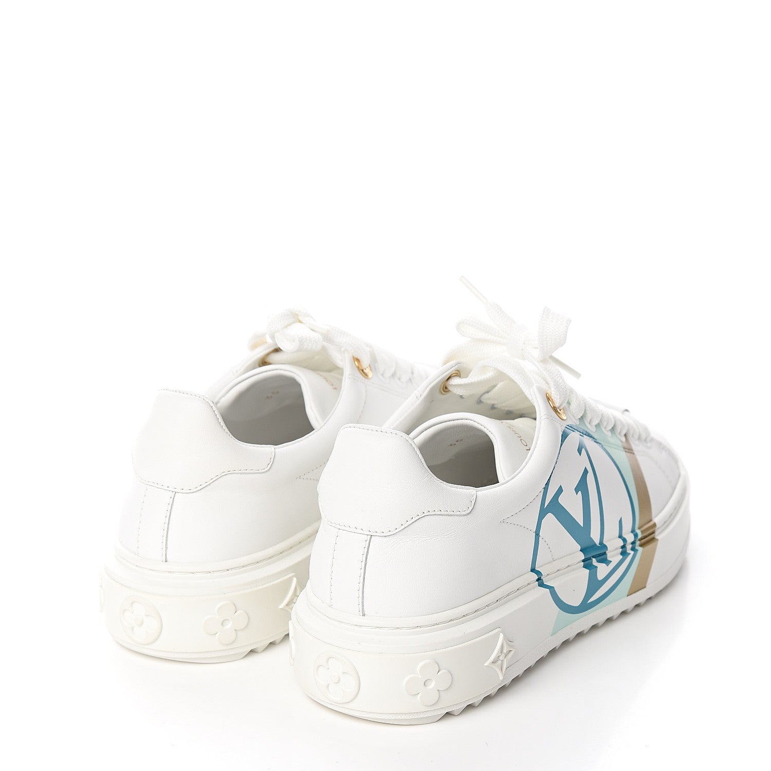 Louis Vuitton Monogram Time Out Sneakers 35 White Vert 4 of 9