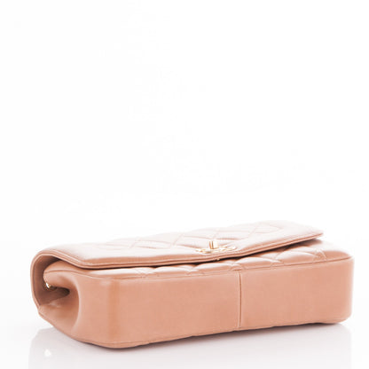 Chanel Lambskin Quilted Medium Single Flap Beige 4 of 7