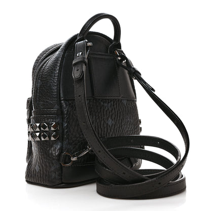 MCM Visetos Side Stud X-Mini Stark Bebe Boo Backpack Black 3 of 9