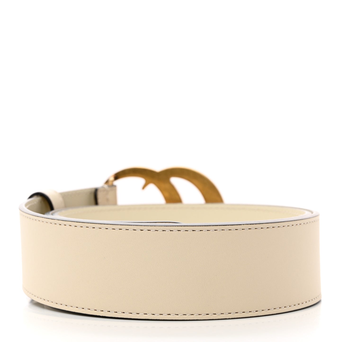 Calfskin Double G 40mm Belt 85 34 Mystic White