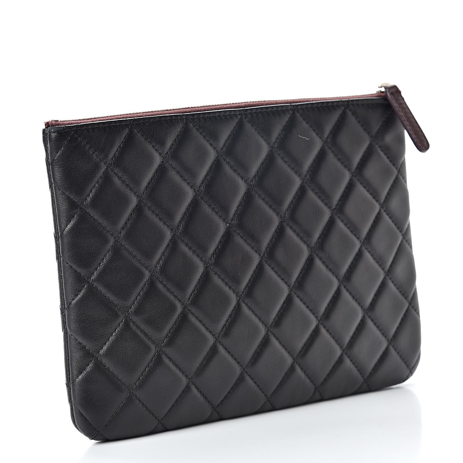 Chanel Lambskin Quilted Medium Cosmetic Case Black 3 of 8