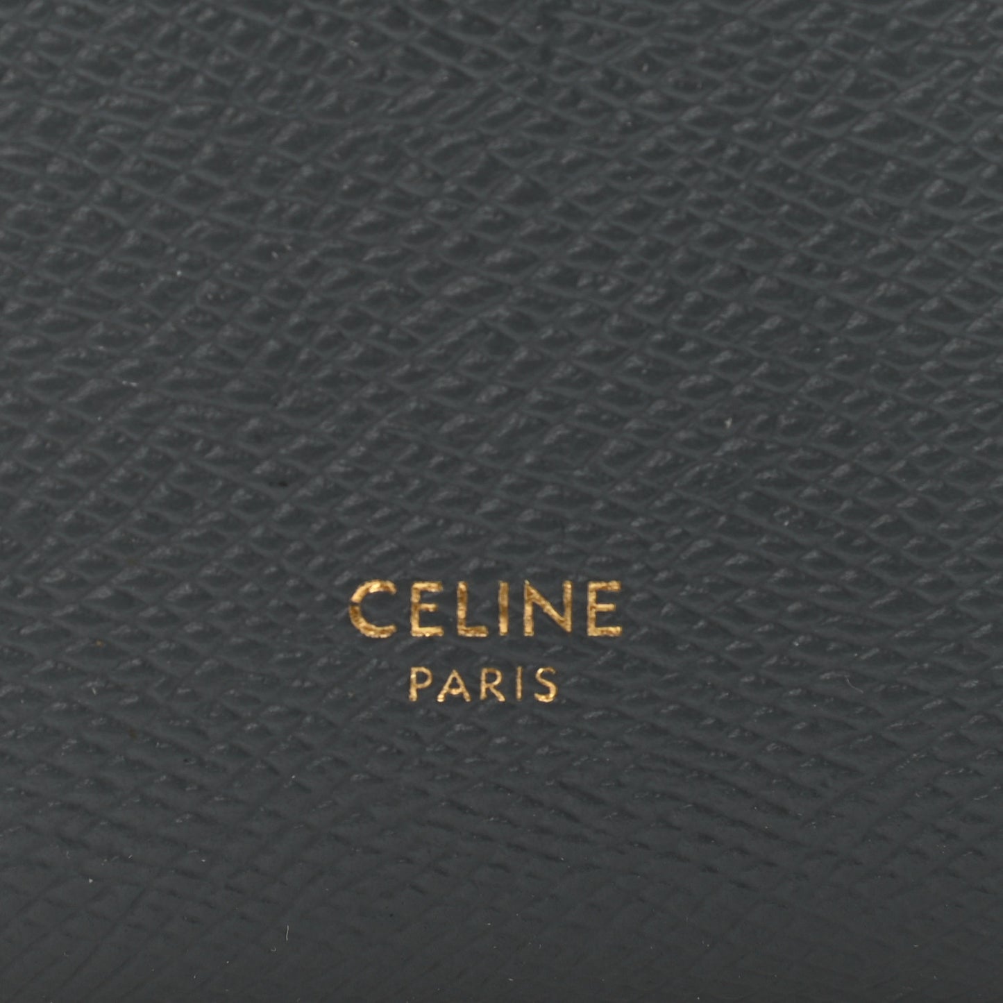 Grained Calfskin Large Multifunction Strap Wallet Grey