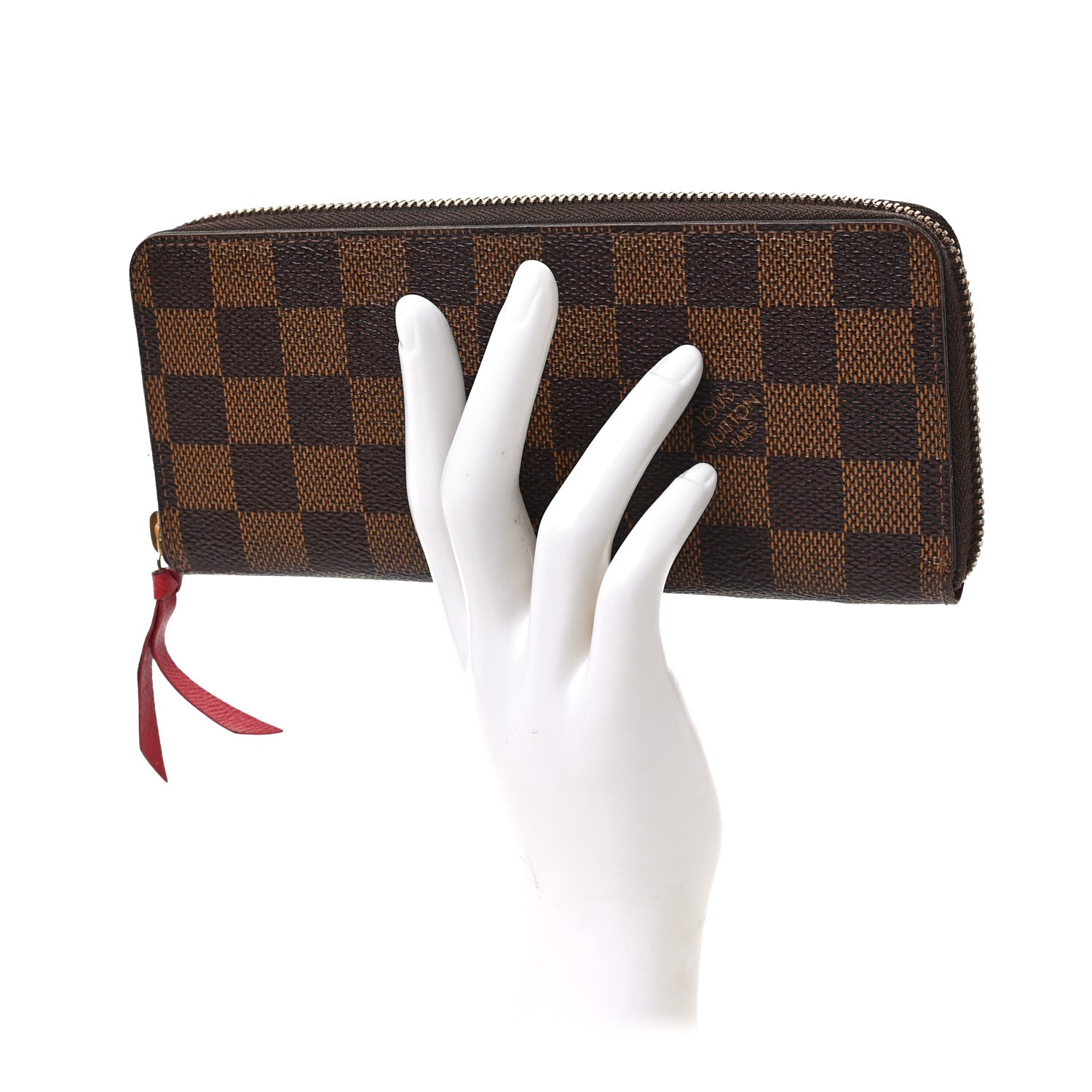 Louis Vuitton Damier Ebene Clemence Wallet Cherry 2 of 6