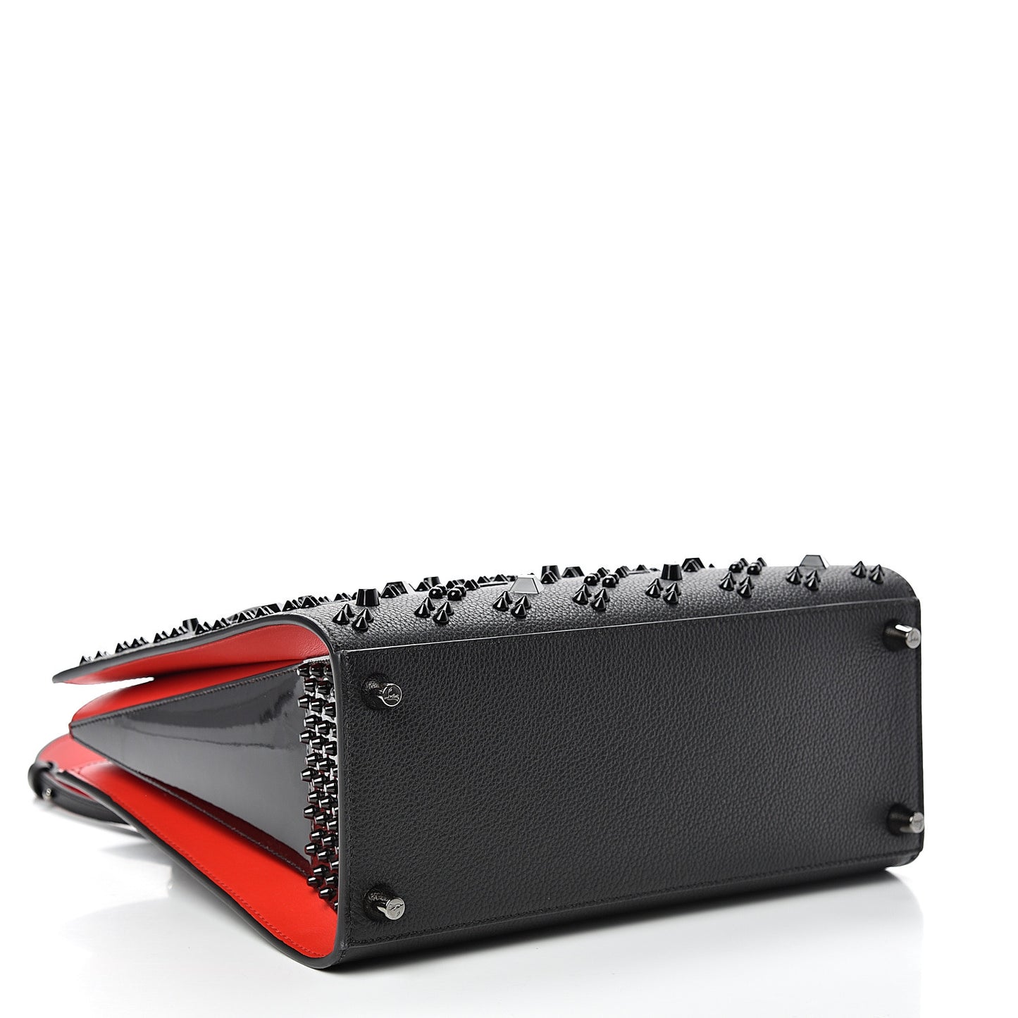 Calfskin Spikes Loubinthesky Medium Paloma Black