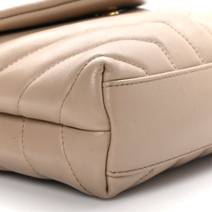 Saint Laurent Calfskin Y Quilted Monogram Toy Loulou Crossbody Bag Dark Beige 9 of 10