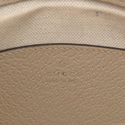 Gucci GG Supreme Monogram Textured Dollar Calfskin Web Mini Horsebit 1955 Shoulder Bag Beige Mystic White Oatmeal 5 of 19