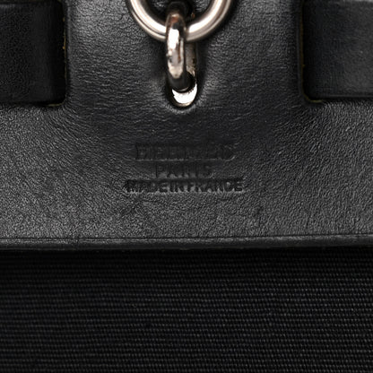 Hermes Toile Vache Calfskin Herbag 40 GM Black 6 of 17