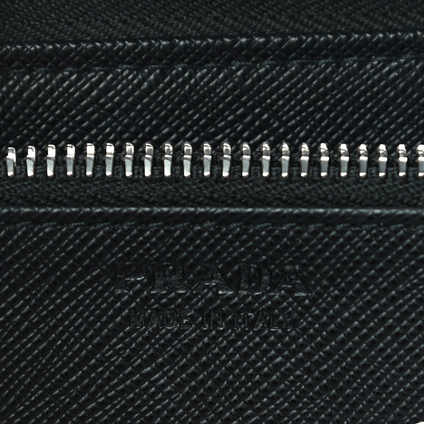 Saffiano Zip Around Portfolio Wallet Black Rosso