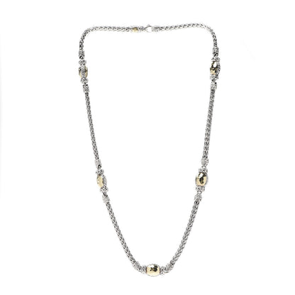 John Hardy Sterling Silver 22K Yellow Gold Palu Station Necklace 2 of 6