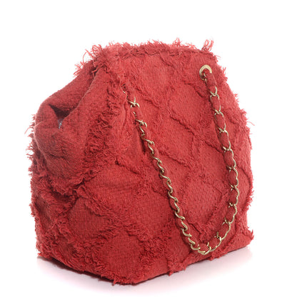 Chanel Tweed Nature Tote Red 3 of 7