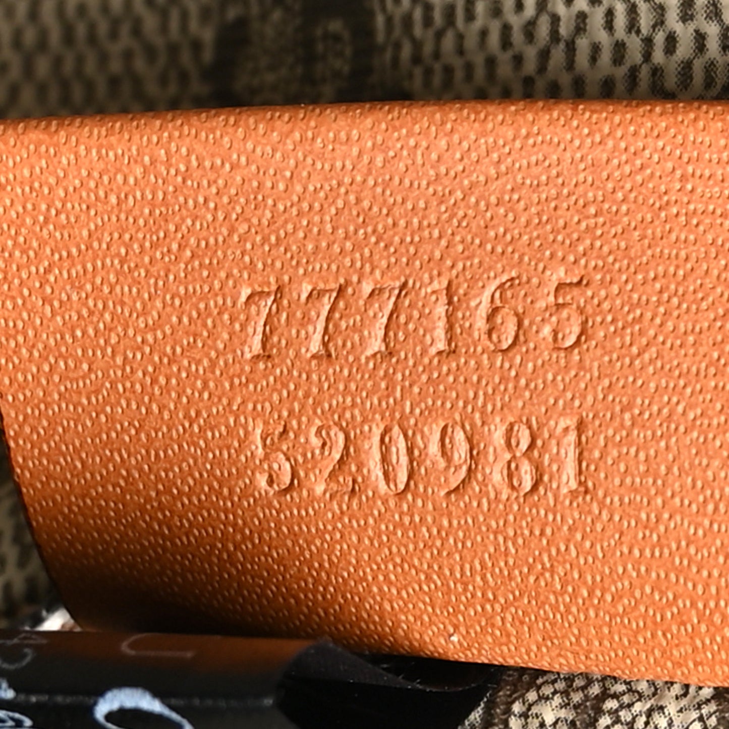 Canvas Calfskin Logo Print Zip Wristlet Pouch Beige Brown