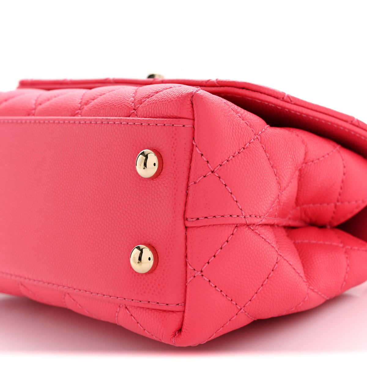 Chanel Caviar Quilted Extra Mini Coco Handle Flap Pink 10 of 10