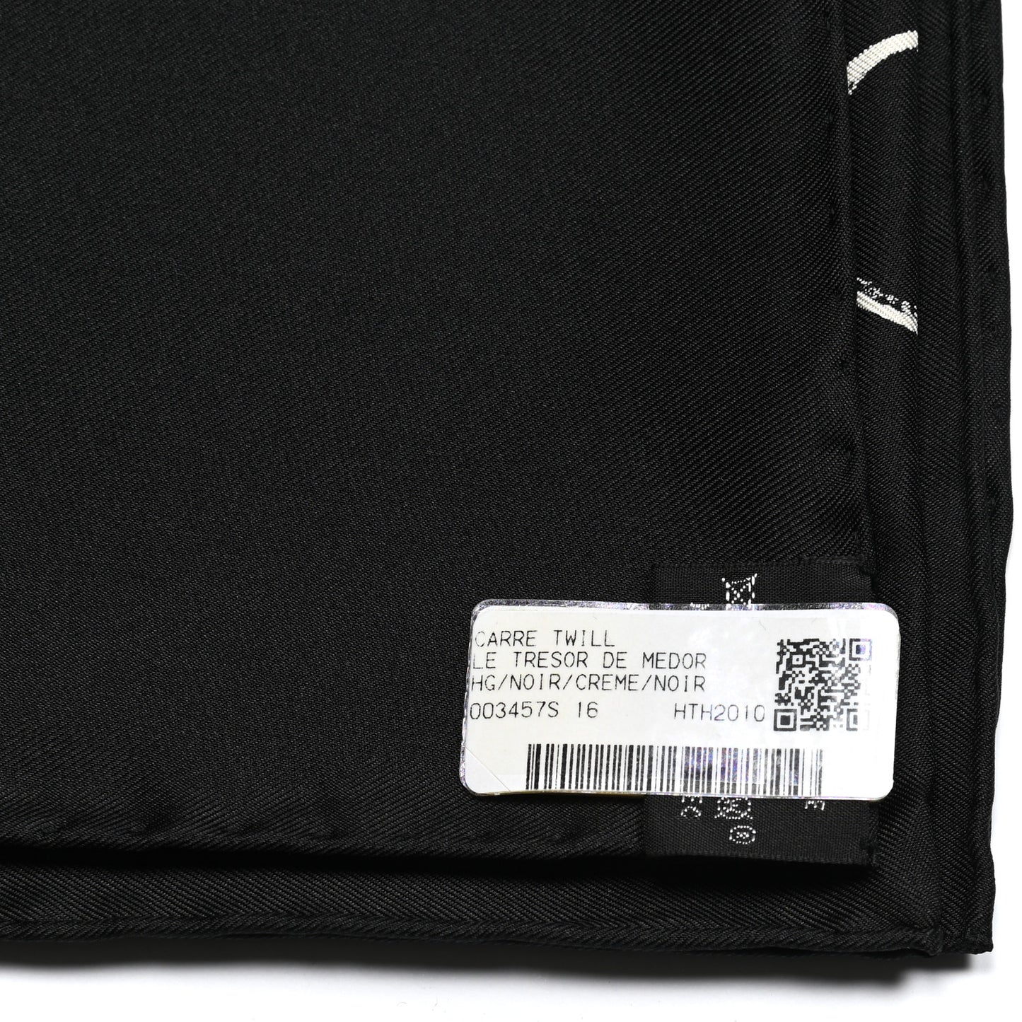 Silk Le Tresor De Medor Scarf 90 Black Creme