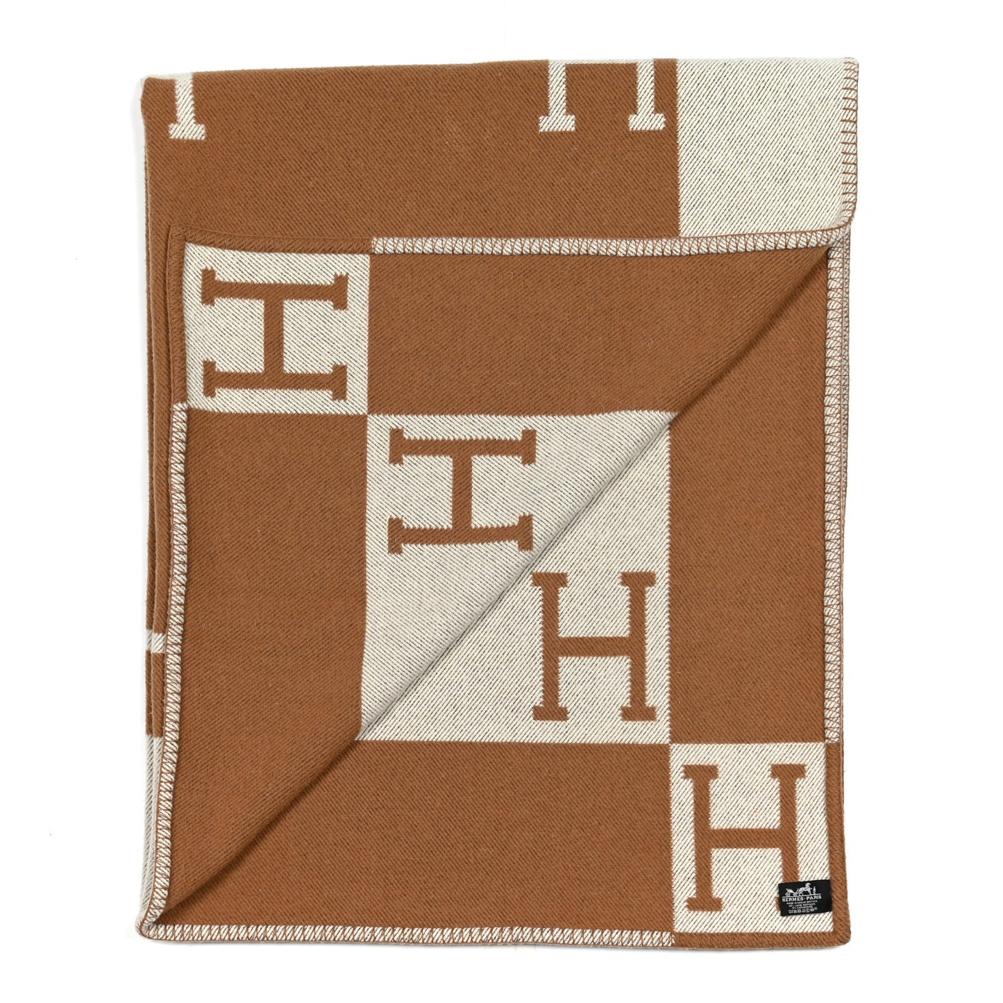 Wool Cashmere New Classic Avalon Blanket Ecru Camel