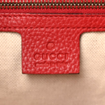 Gucci Calfskin Small GG Marmont Top Handle Bag Vulcanic Red 6 of 10