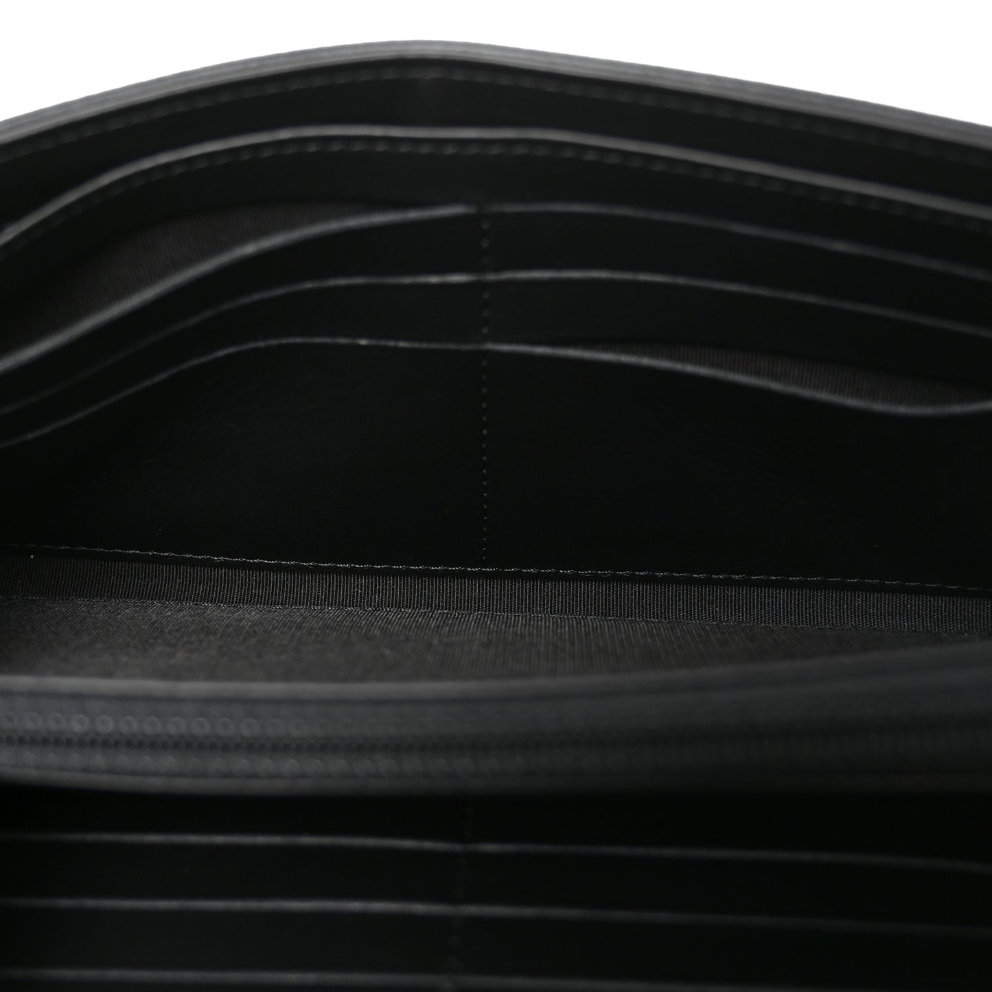 Caviar Timeless CC Large Gusset Flap Wallet Black