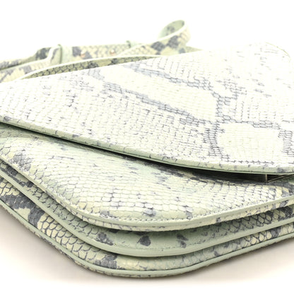 Bottega Veneta Snakeskin Mount Envelope Bag Green 8 of 9