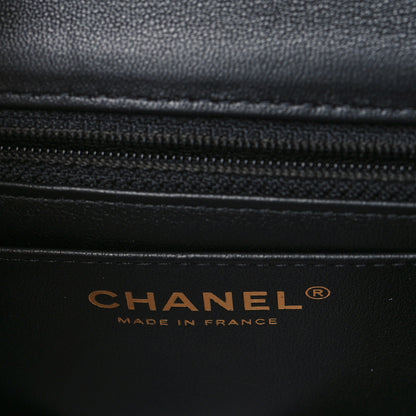 Chanel Tweed Quilted Mini Rectangular Flap Navy Purple 6 of 9