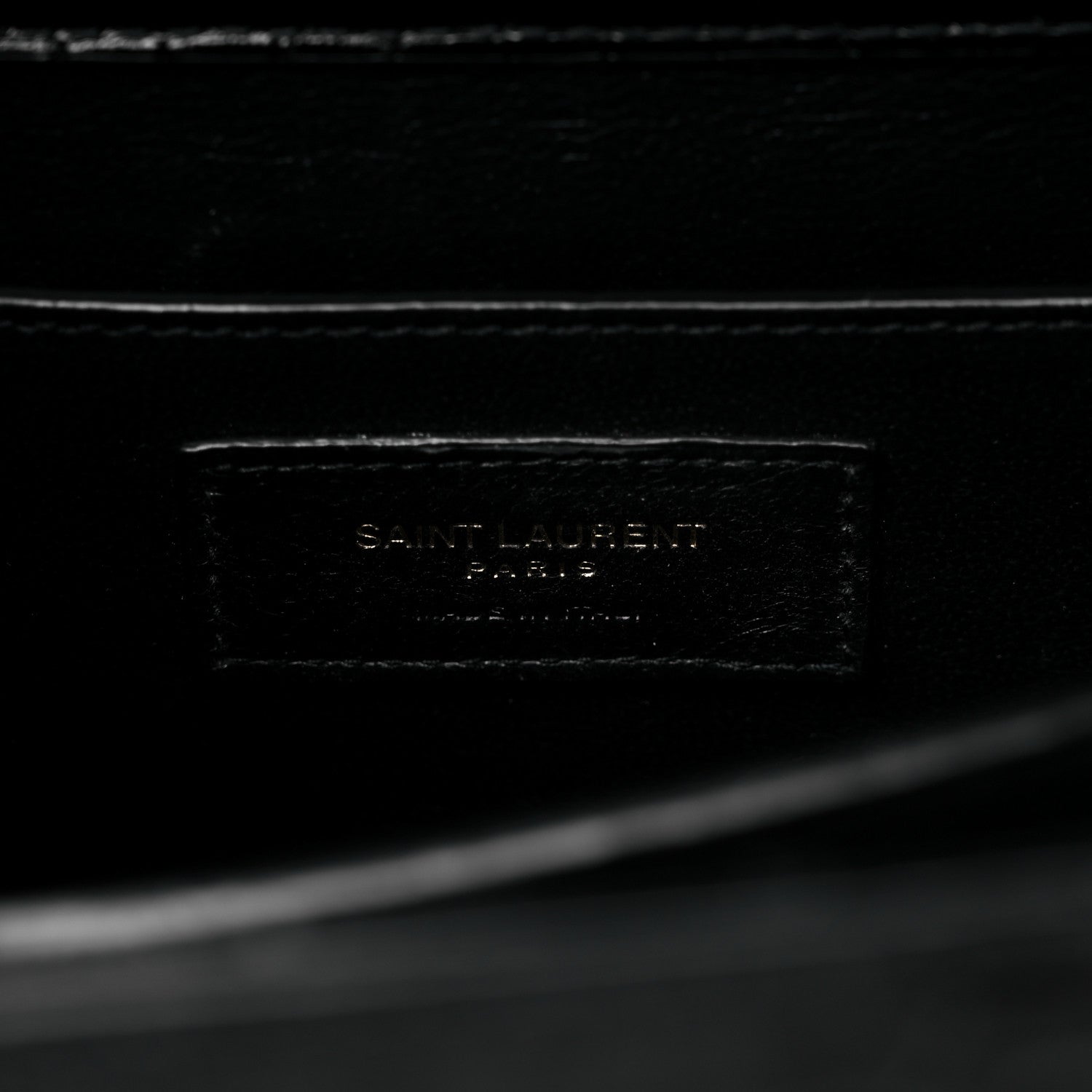 Saint Laurent Calfskin Crocodile Embossed Medium Classic Monogram Cassandra Top Handle Black 7 of 19