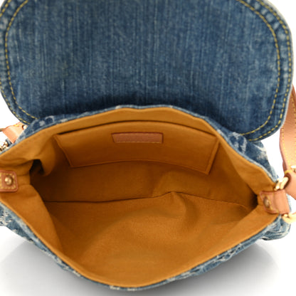 Louis Vuitton Monogram Denim Mini Pleaty Blue 5 of 10