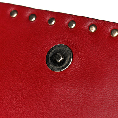 Valentino Garavani Nappa Rockstud Wristlet Clutch Deep Rose 10 of 10