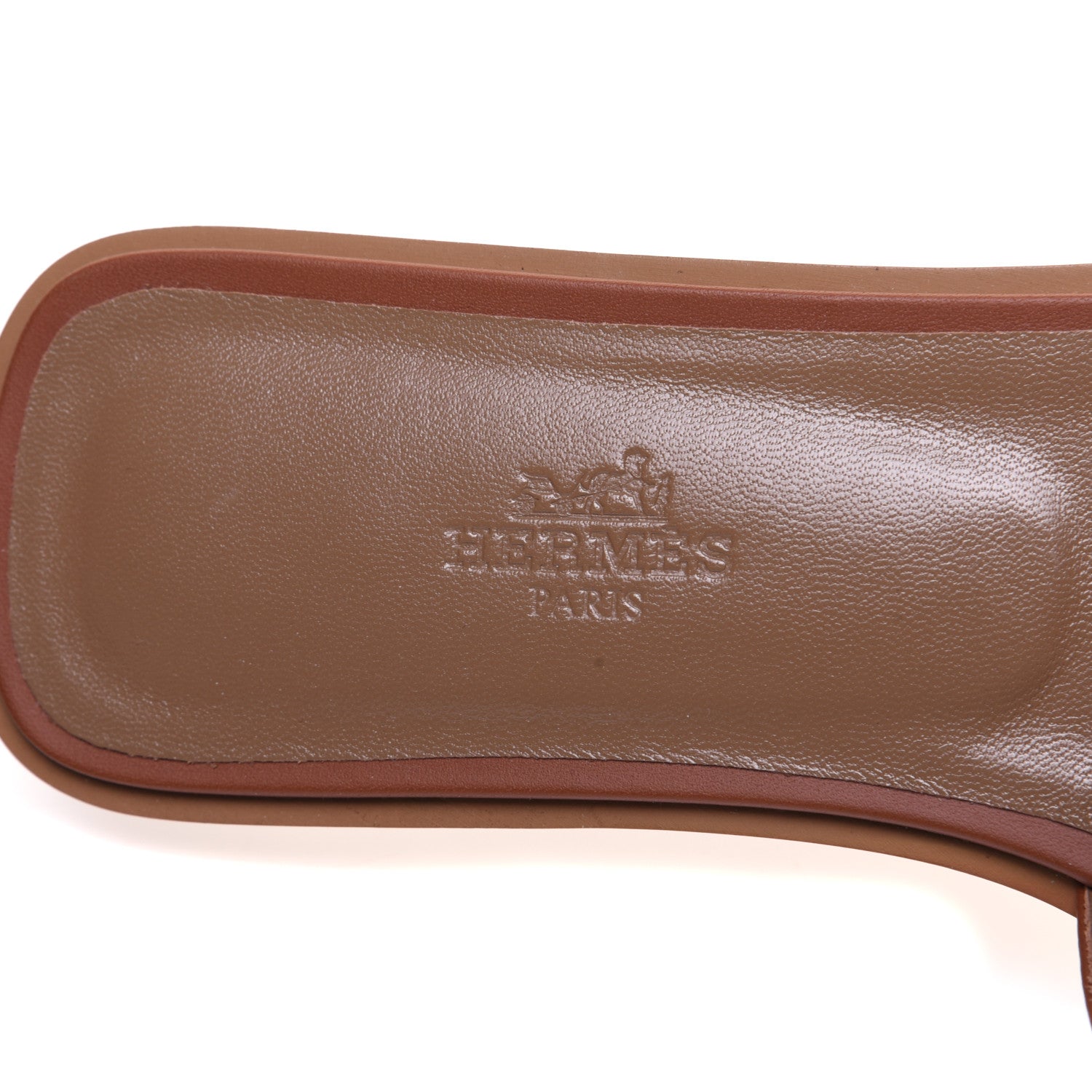 Hermes Box Calfskin Oran Sandals 38 Gold 8 of 11